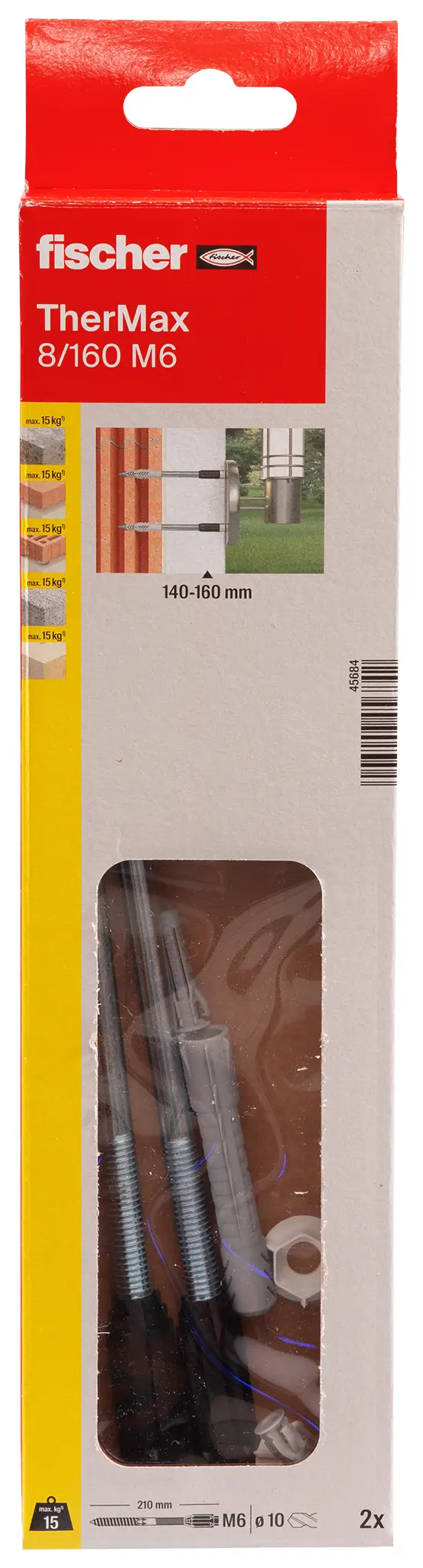 Система кріплення Fischer 045684 TherMax з кроком 220 мм 18 мм 2 шт.
