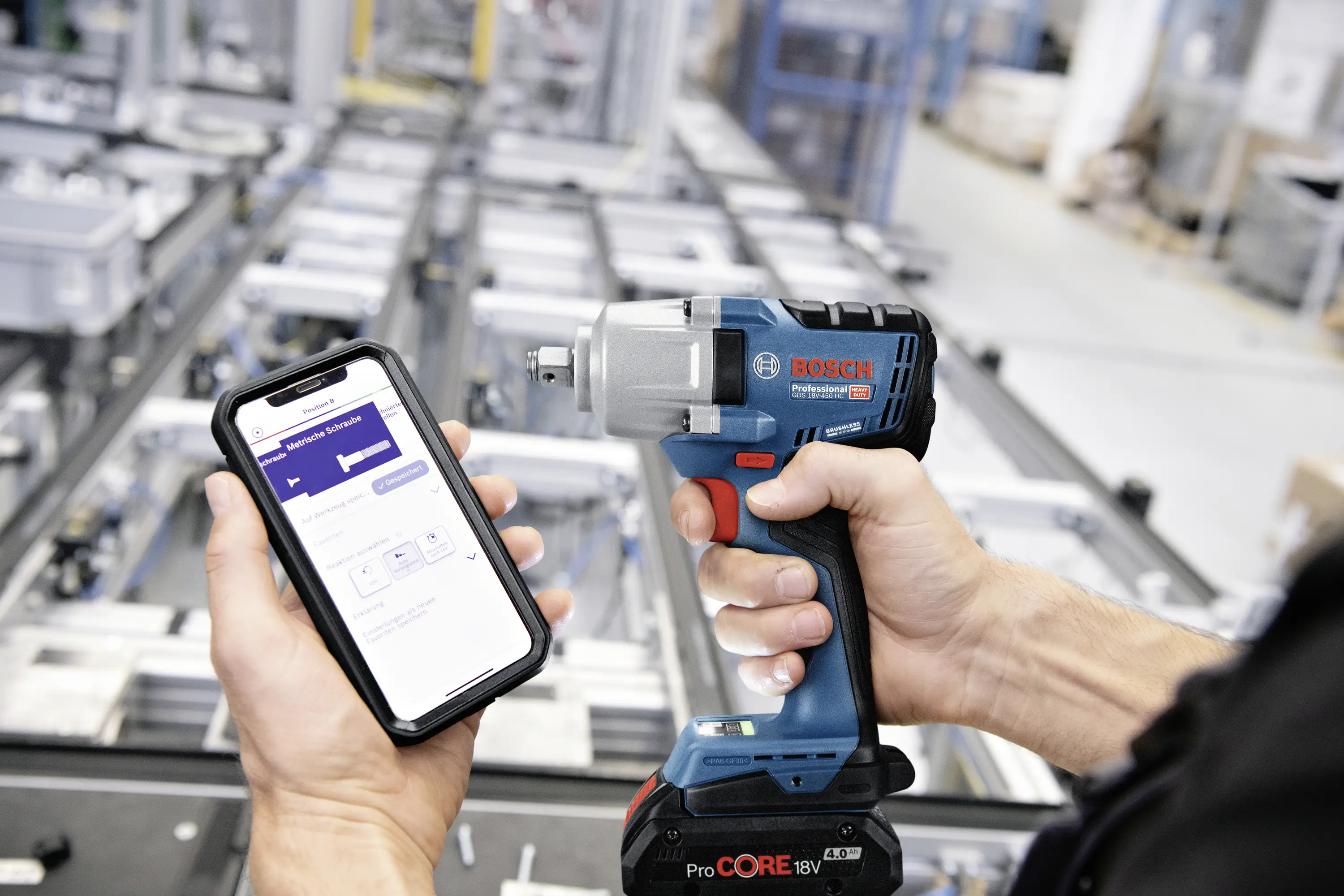 Bosch Professional GDS 18V-450 HC (solo, L-BOXX) 06019K4001 Акумуляторний ударний гайковерт 450 Нм 18 В Кількість акумуляторів у к