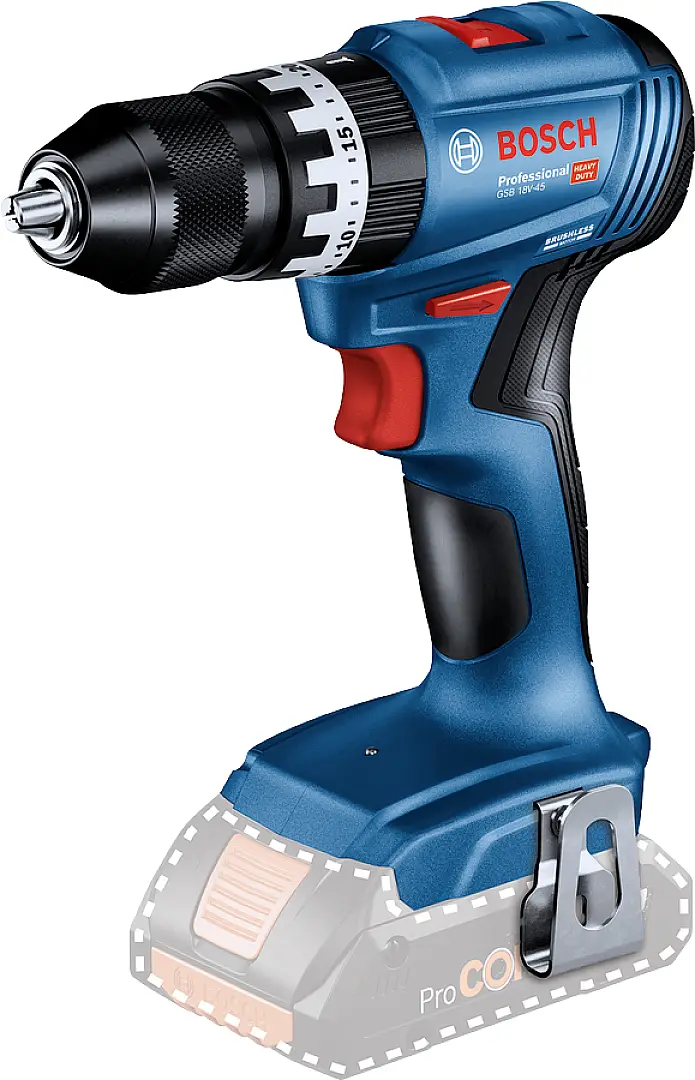 Аккумуляторный ударный шуруповерт Bosch Professional GSB 18V-45 06019K3300, 18 В, бесщеточный, без аккумулятора.