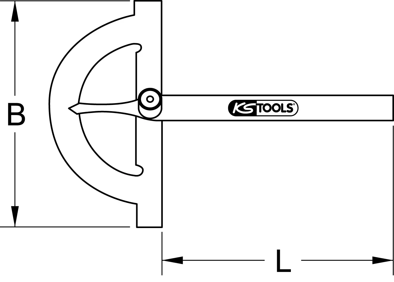 Транспортир KS Tools 3.000.640 300.0640 1 шт.