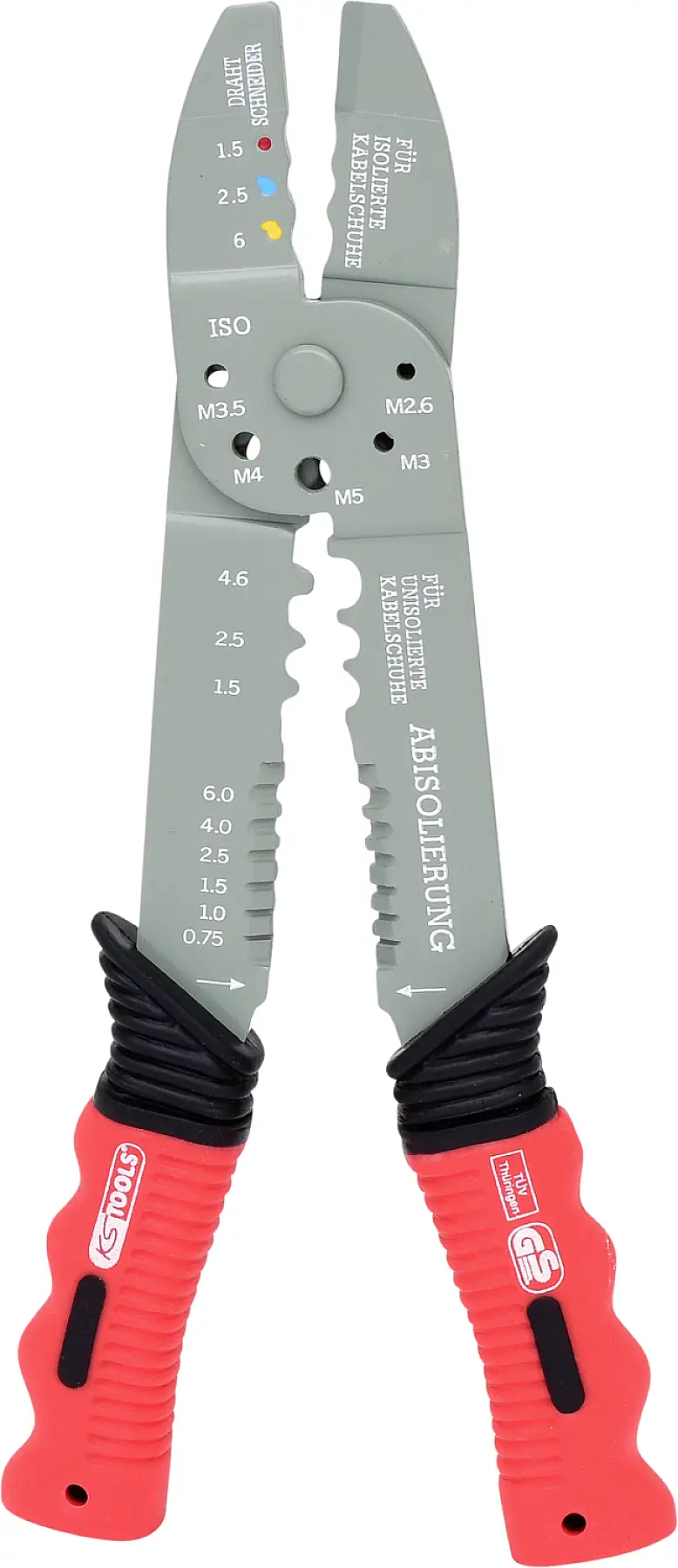Обжимной инструмент KS Tools 1151231 115.1231, от 0,75 до 6 мм²