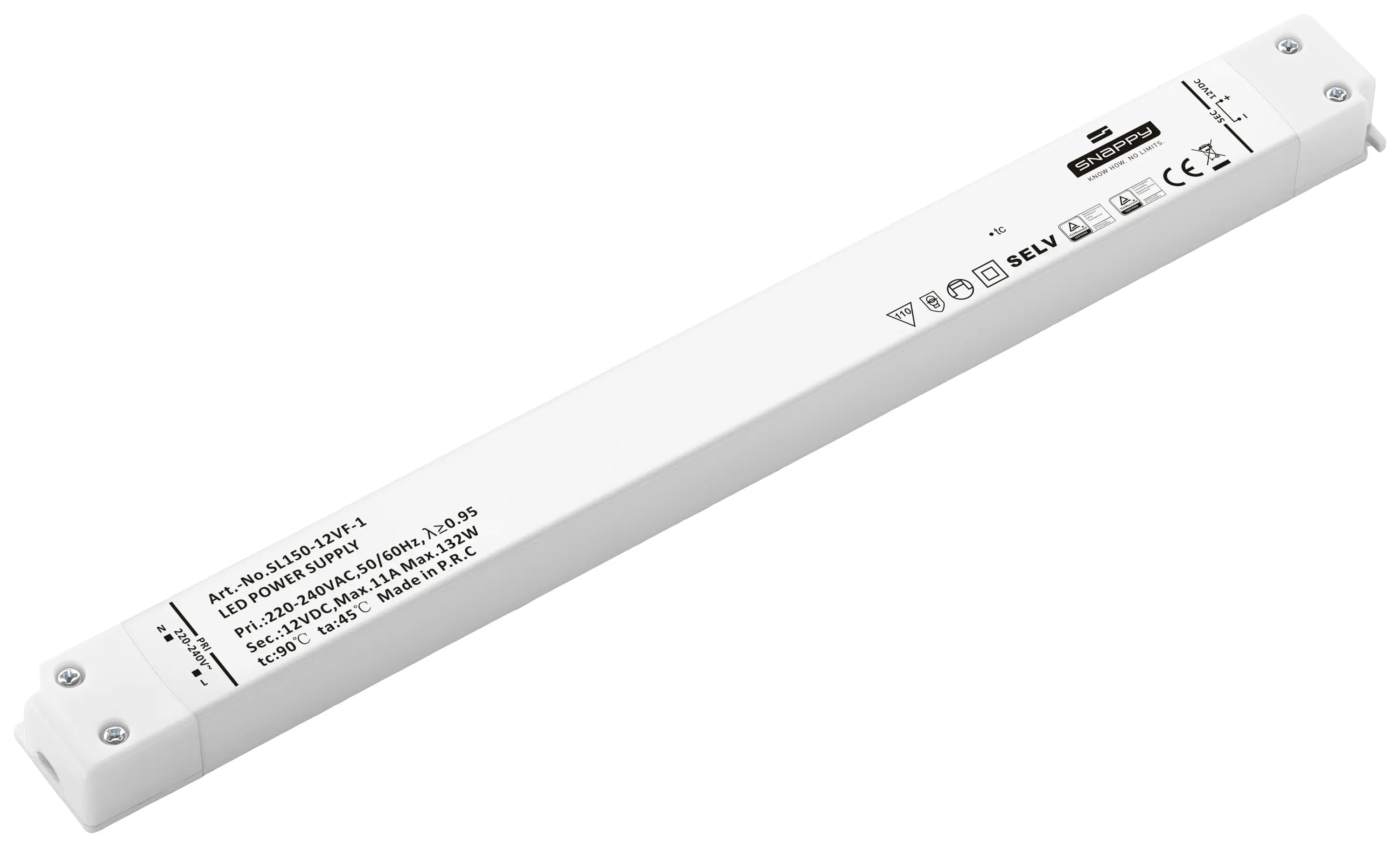 Світлодіодний трансформатор Dehner Elektronik SL 150-24VF-1, драйвер для світлодіодів постійної напруги 150 Вт 6,25 A 24 В/DC. Під