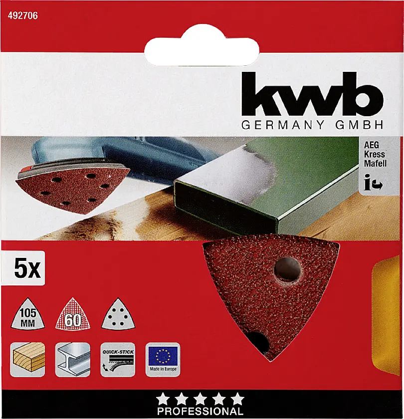 Наждачная бумага Delta kwb 492706, 5 шт.