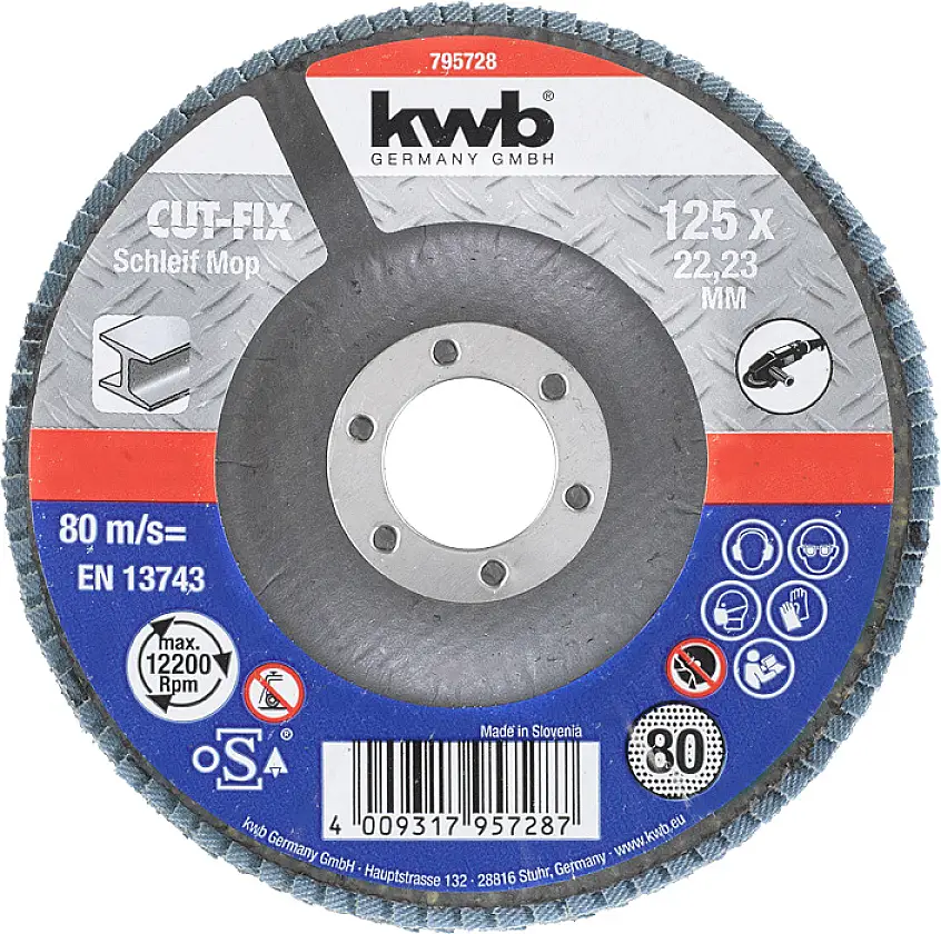 Лепестковый шлифовальный диск KWB 795728, 1 шт.