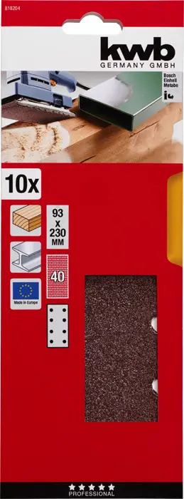 Наждачний папір kwb 818204 230 мм 10 шт.