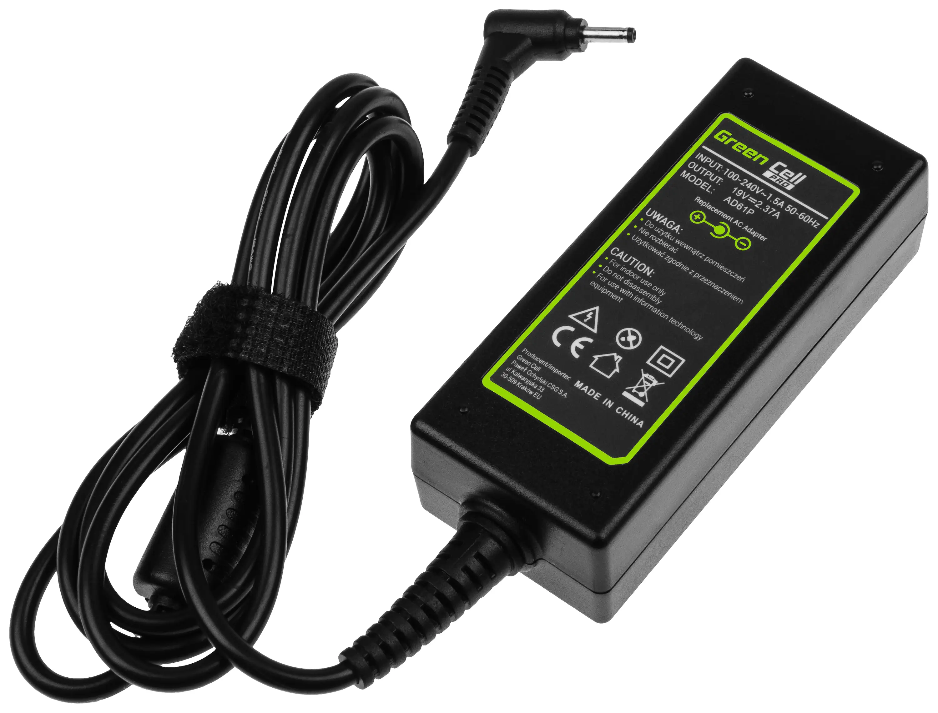 Блок питания для ноутбука Green Cell GC-AD61P 45 Вт, 2,37 А
