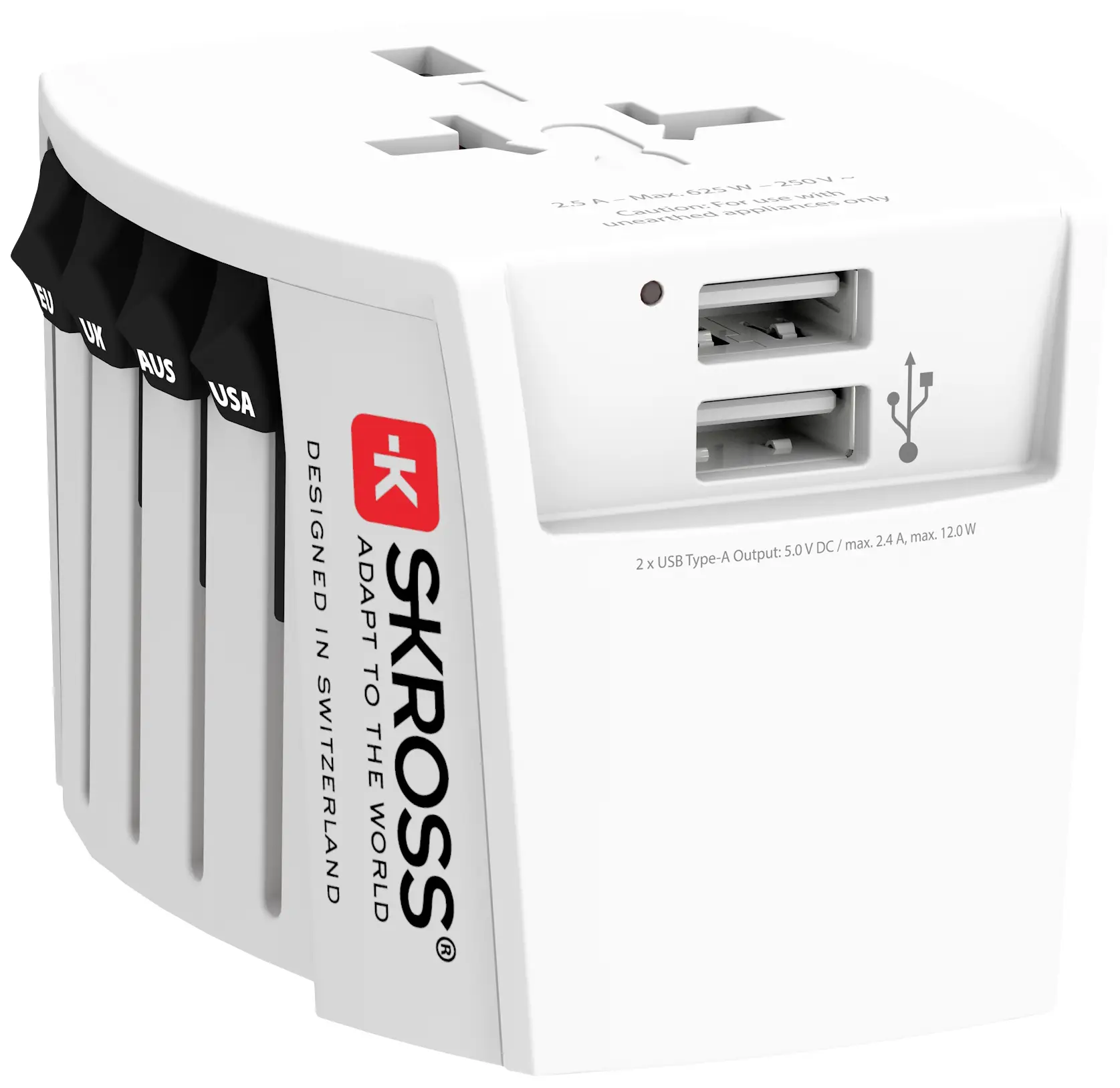 Дорожній USB-адаптер Skross 1.302960 MUV (2xA)