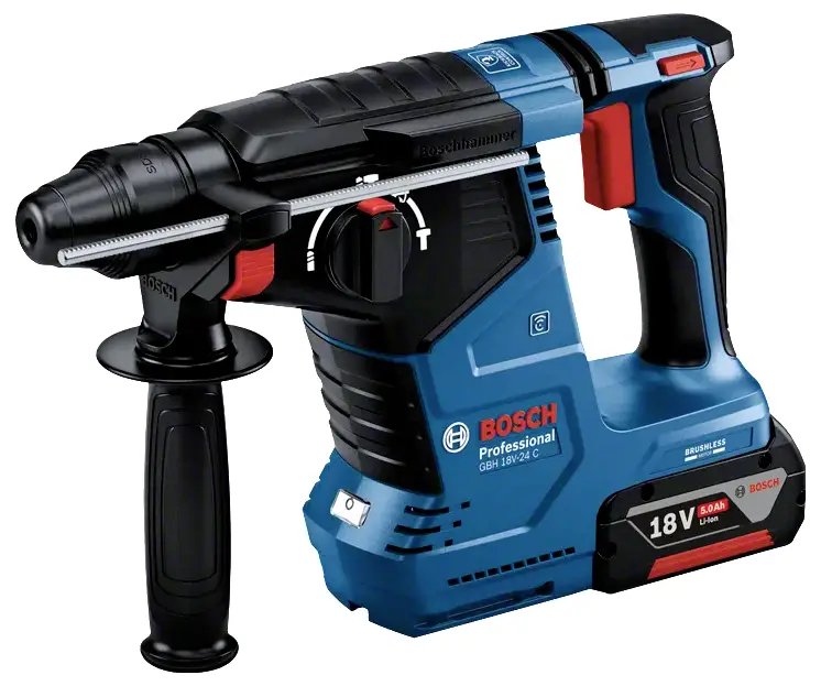 Аккумуляторная ударная дрель Bosch Professional GBH 18V-24 C SDS-Plus, 18 В, литий-ионный аккумулятор, бесщеточный двигатель, без