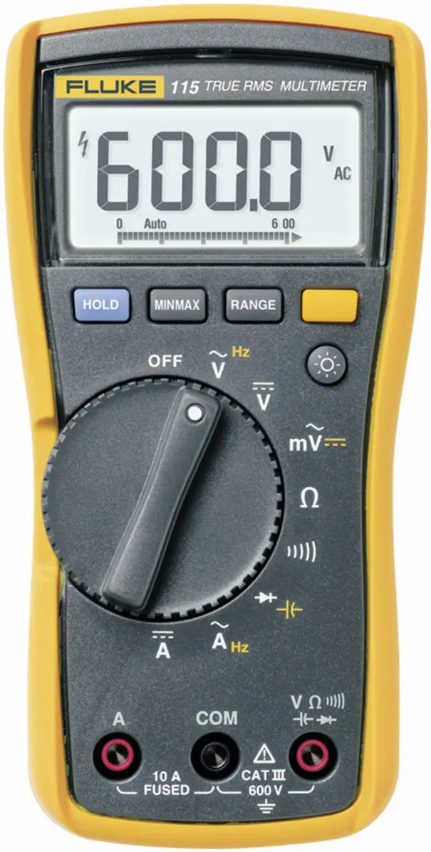 Калібрування мультиметра Fluke 115 (ISO) цифрове калібрування ISO CAT III 600 В Відображаються числа: 6000