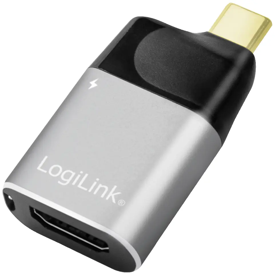 Адаптер LogiLink USB 3.2 Gen 2 (USB 3.1 Gen 2) [1x USB-C 3.2 (USB 3.1) чоловічий - 1x HDMI жіночий, USB-C жіночий (Power Delivery)