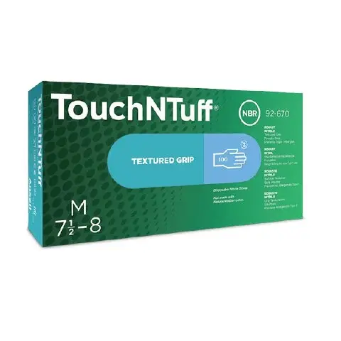 Ansell TouchNTuff® 92670070 100 шт. Одноразові нітрилові рукавички Розмір рукавичок: 7 EN 21420:2020, EN 420-2003, EN 374-5, EN 37