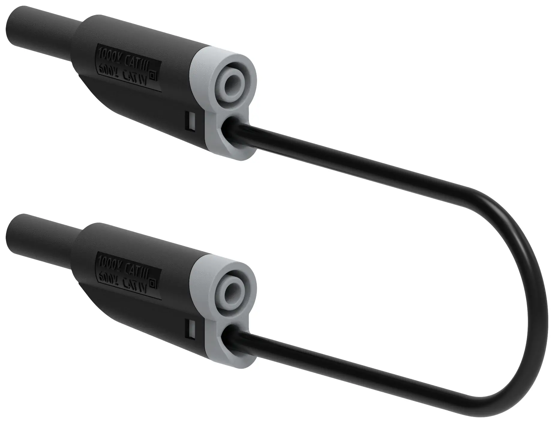Electro PJP 2717-IEC-CD1-50N Штекерный разъем, ламельный разъем 4 мм, ламельный разъем 4 мм, 50 см, черный, 1 шт.