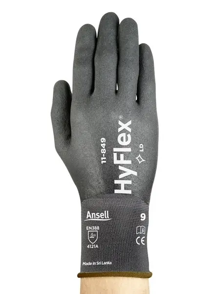 Рабочие перчатки Ansell 11849110 HyFlex® из спандекса®, нейлон. Размер: 11. Соответствуют стандартам EN 388:2016, EN 420-2003, EN