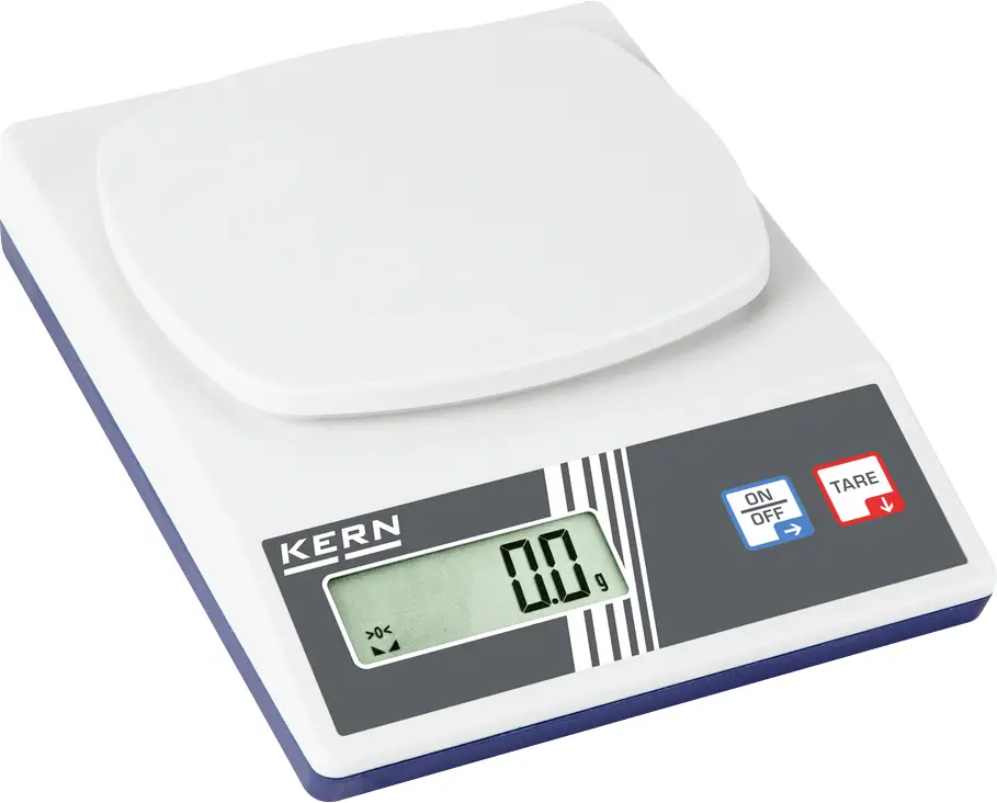 Школьные весы Kern EFS 200-1. Диапазон измерения: макс. 220 г. Шаг деления: 0,1 г. Батарея: белая.