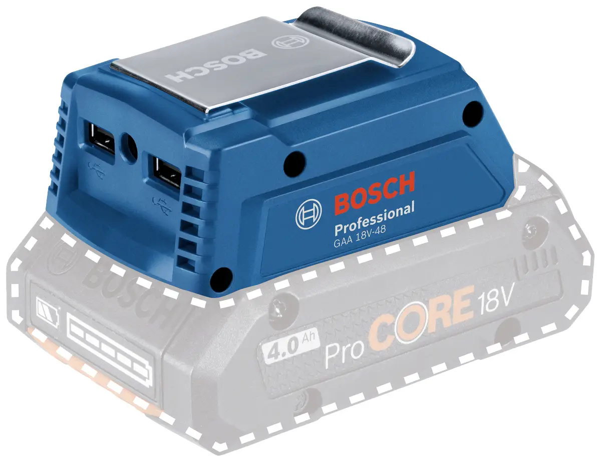 Зарядна станція USB Bosch Professional GAA 18V-48 06188000L6 без акумулятора, без зарядного пристрою