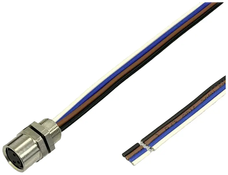 BKL Electronic 2701007 Монтажное гнездо для датчика/исполнительного механизма M8 0,2 м. Количество контактов: 4. 1 шт.