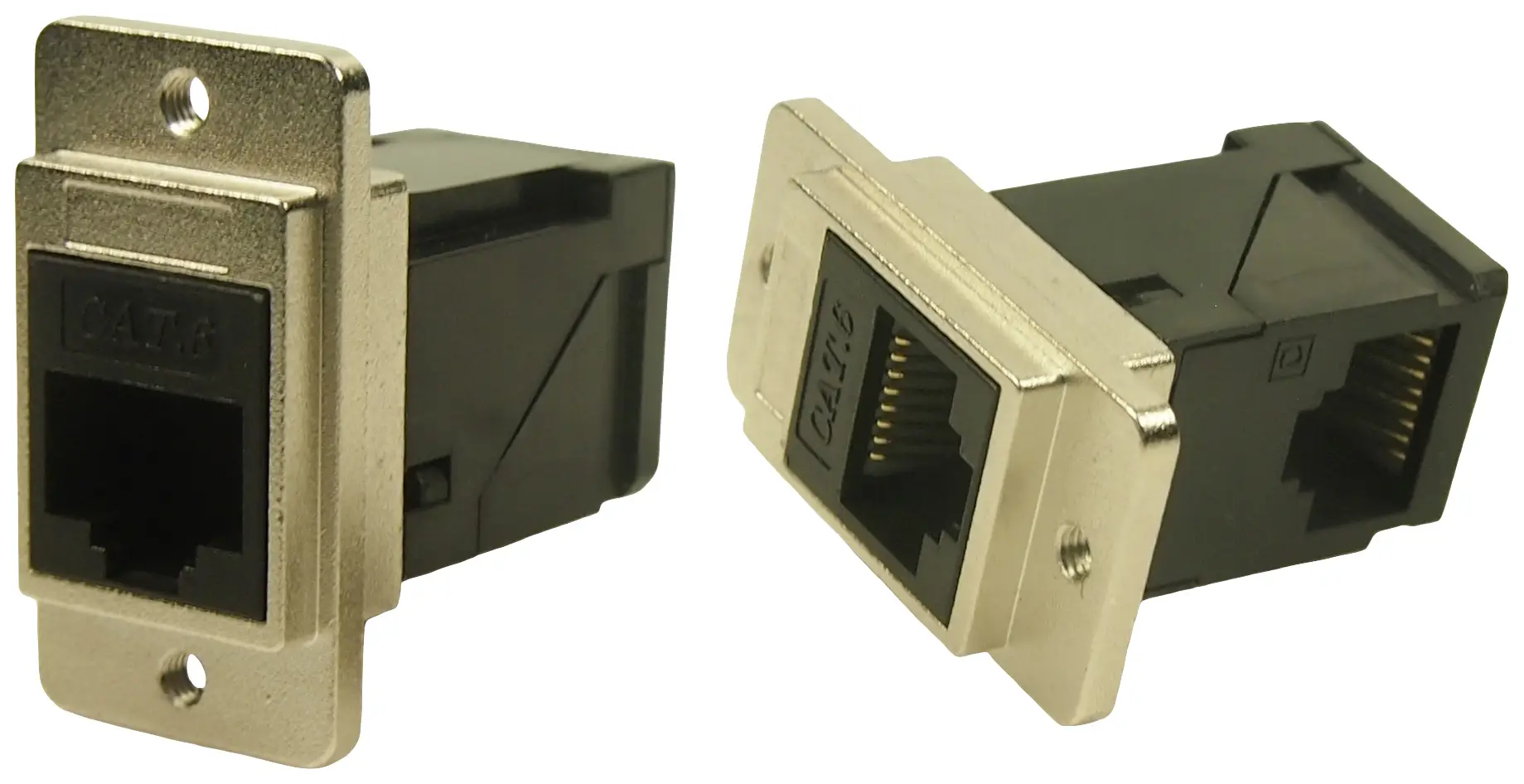 Встроенный адаптер Cliff RJ45, Cliff CP30752M3, никелированный, черный, 1 шт.