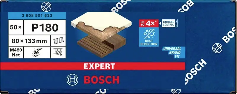 Шлифовальная сетка для орбитальных шлифовальных машин Bosch, артикул 2608901633, 133 мм, 50 шт.