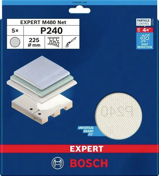 Абразивная сетка для шлифовальной машины для гипсокартона Bosch Accessories 2608901639 5 шт.