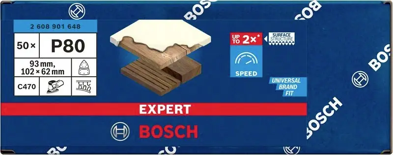Наждачная бумага для многофункциональной шлифовальной машины Bosch 2608901648, 93 мм, 50 шт.