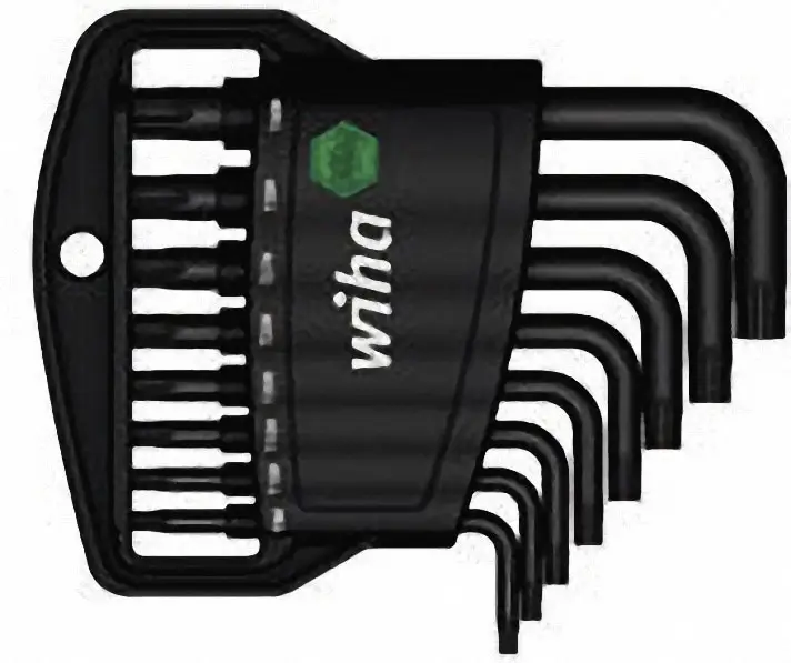 Wiha 36462 TORX BO Набір L-ключів TR 9, TR 10, TR 15, TR 20, TR 25, TR 27, TR 30, TR 40 8 шт.
