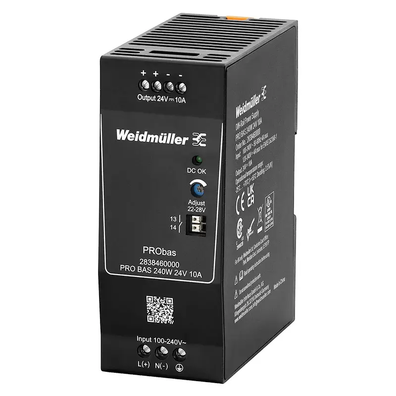 Блок живлення для DIN-рейки Weidmüller 2838460000 24 В 10 А 240 Вт Кількість виходів: 1 x Опис 1 шт.