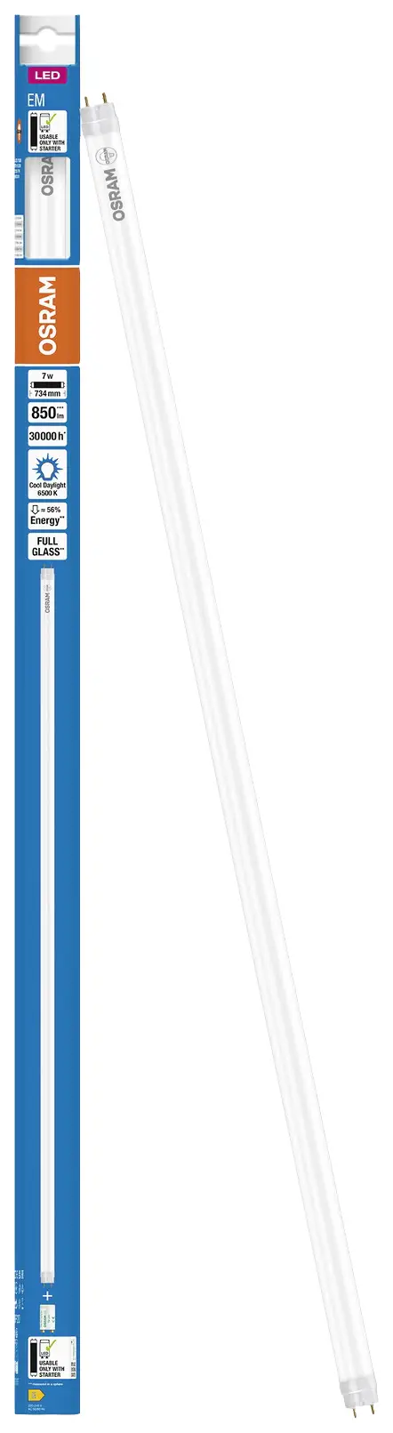 Светодиодная трубка OSRAM HOMELIGHTING 4099854038648 G13 7 Вт = 16 Вт, холодный белый свет