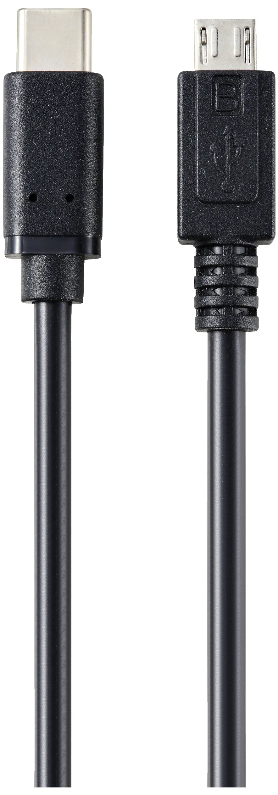 Кабель Renkforce USB 2.0 с разъемом USB-C® «папа», разъемом USB Micro-B «папа», длиной 1,80 м, черный, экранированный, RF-5720396