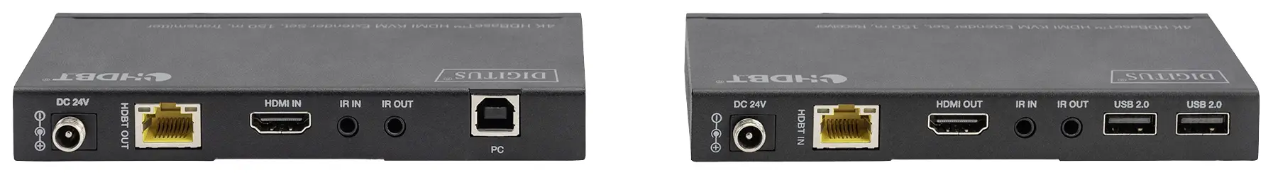 Вхід HDMI® Digitus DS-55526, RJ45, ІЧ (інфрачервоний порт), USB 2.0 через мережевий кабель RJ45 довжиною 150 м