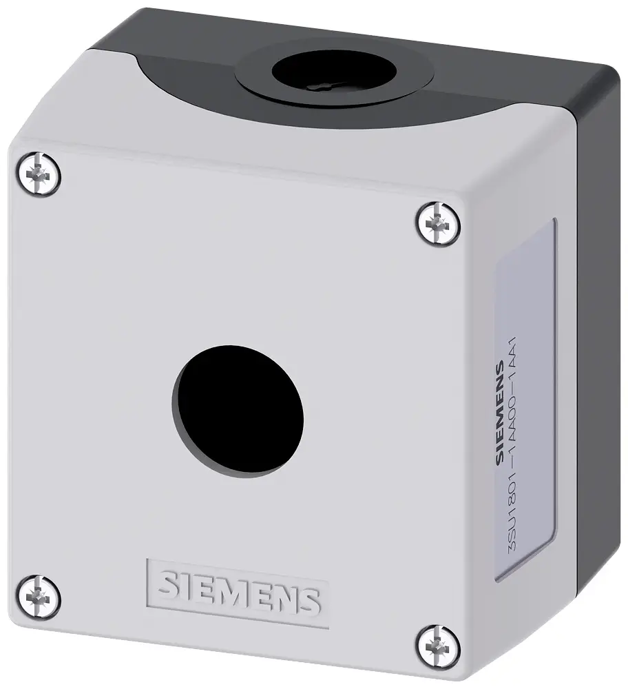 Siemens 3SU1801-1AA00-1AA1 3SU18011AA001AA1 Корпус для фронтального монтажу, квадратний (Д x Ш x В) 68 x 85 x 85 мм сірий 1 шт.
