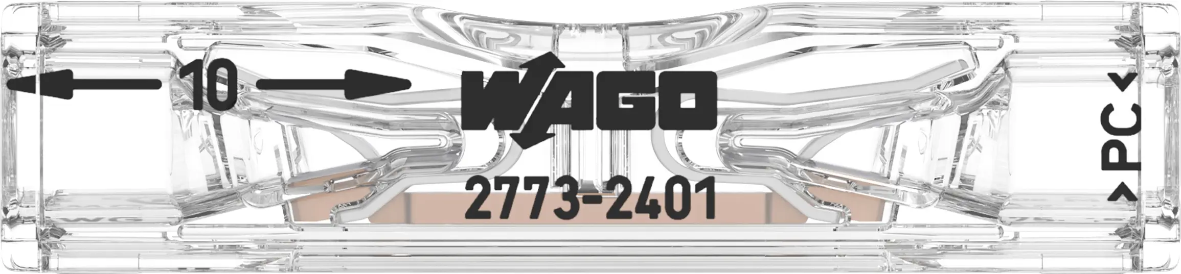 WAGO 2773-2401-100 2773-2401 Проходной клеммный разъем, гибкий: 0,75-4 мм², сплошной: 0,75-4 мм². Количество контактов: 1. 100 шт.