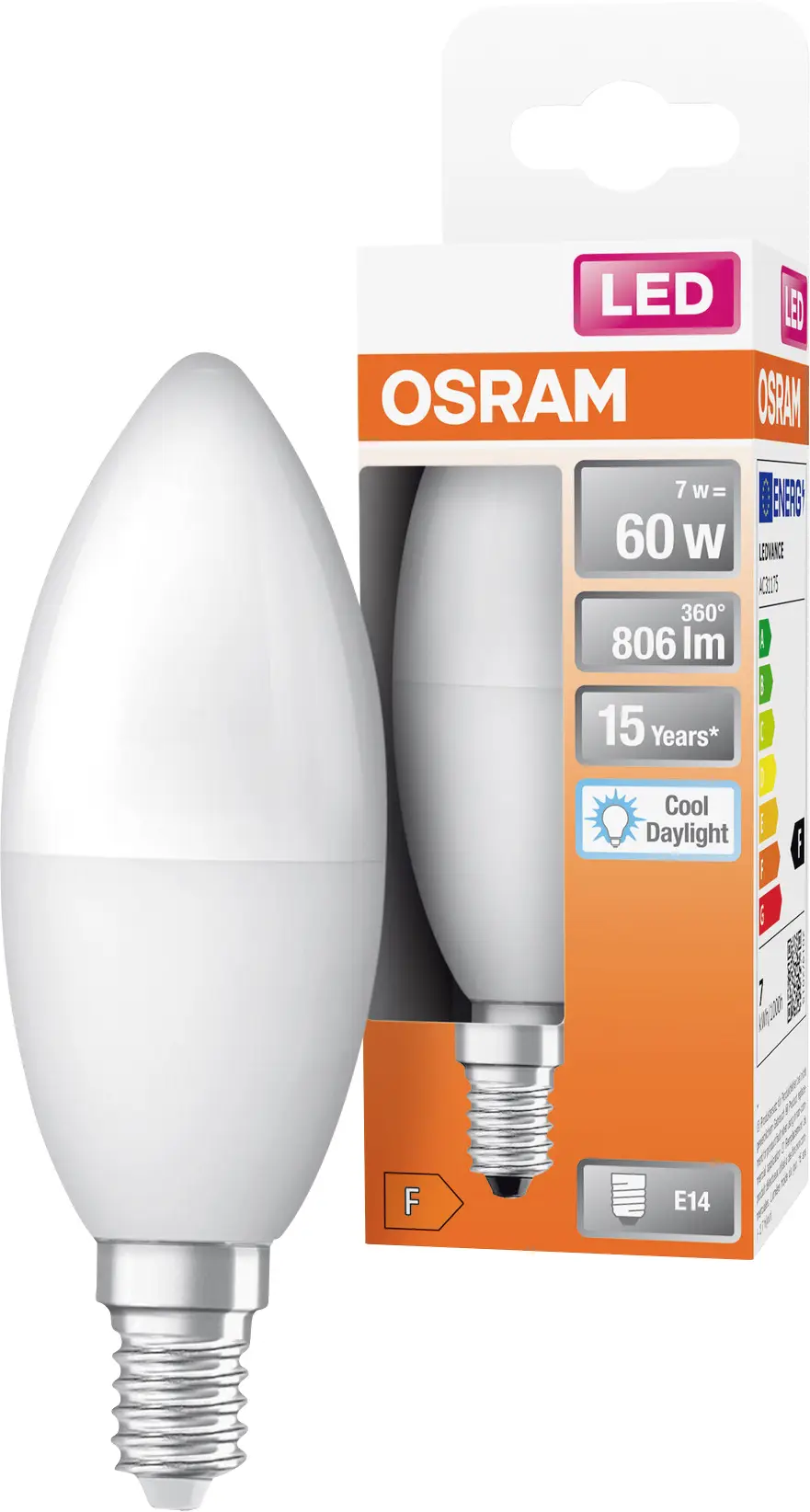 Лампа світлодіодна OSRAM HOMELIGHTING 4099854023026 E14 7 Вт = 60 Вт холодний білий 1 шт.