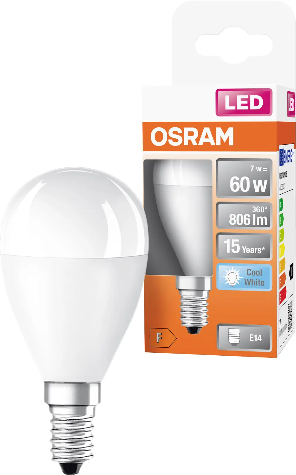 Світлодіодна лампа OSRAM HOMELIGHTING 4099854023101 E14 7 Вт = 60 Вт біла 1 шт.