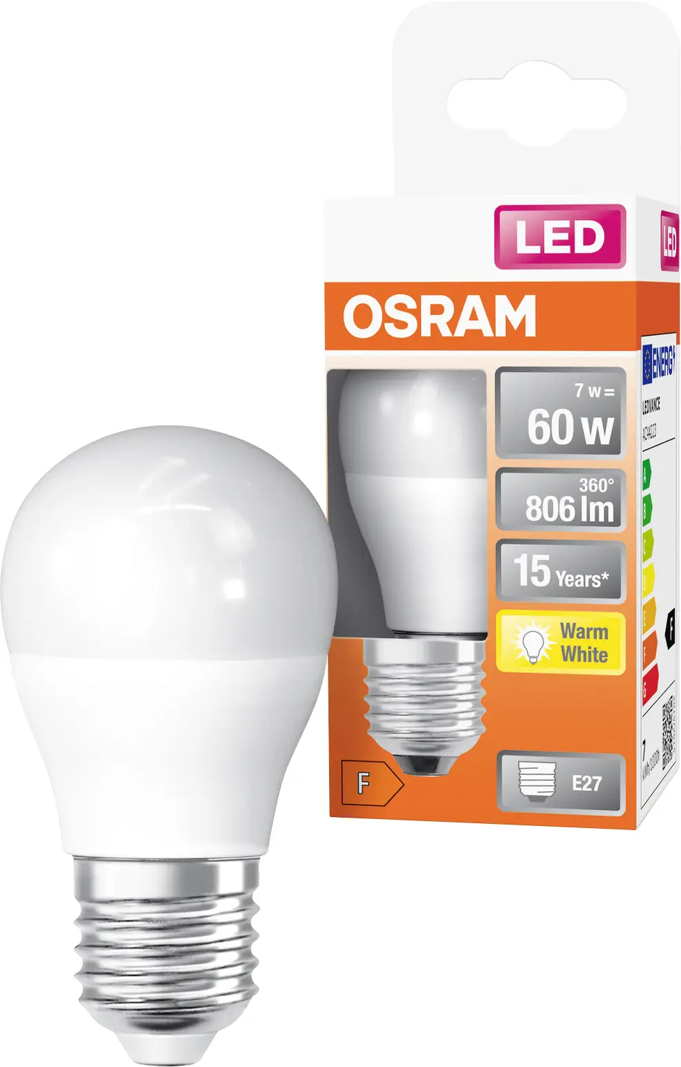 Світлодіодна лампа OSRAM HOMELIGHTING 4099854021985 E-27 7 Вт = 60 Вт 806 лм теплий білий 1 шт.