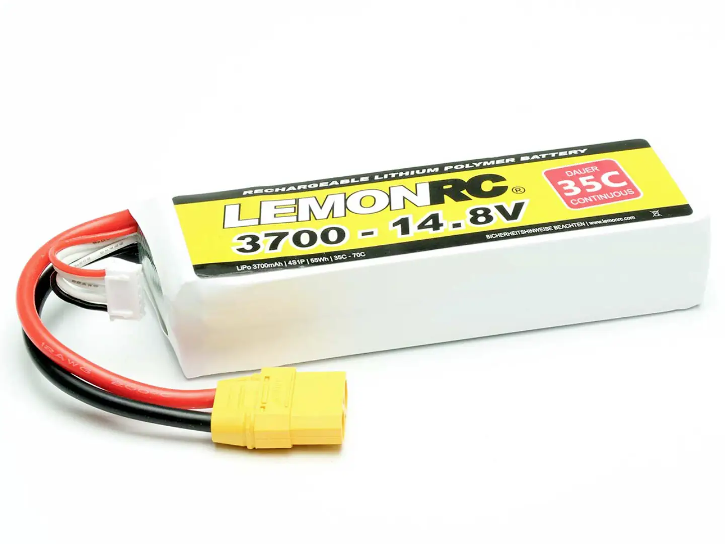 Акумулятор (LiPo) 14,8 В 3700 мАг 35 C LemonRC Softcase XT90