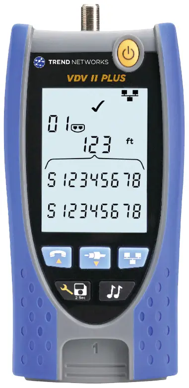 Кабельный тестер Trend Networks VDV II Plus BT R158008, для определения места обрыва кабеля.