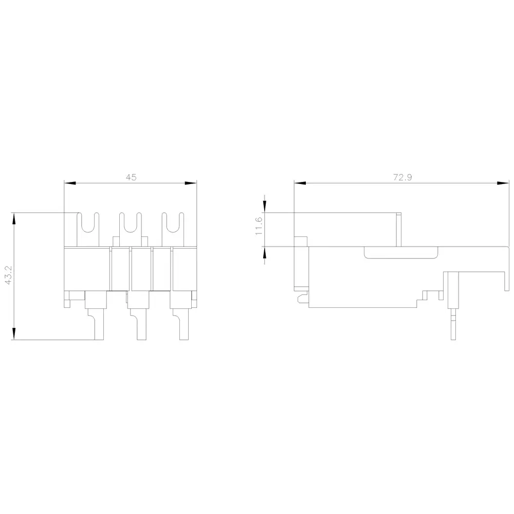 Модуль подключения Siemens 3RA2921-1AA00. Подходит для реле марки Siemens. 1 шт.