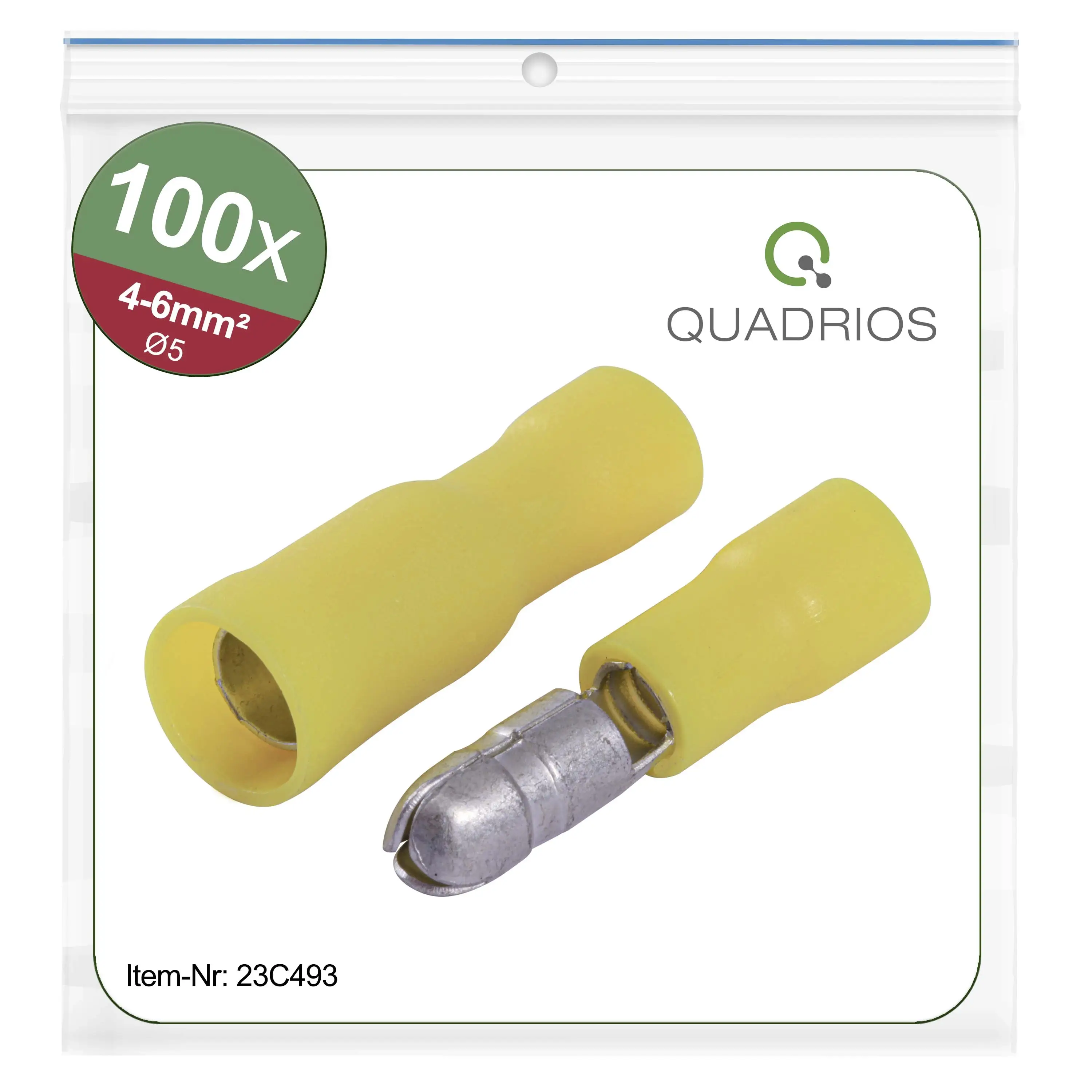 Круглий роз'єм Quadrios 23C493, 4 мм² - 6 мм², 100 шт.