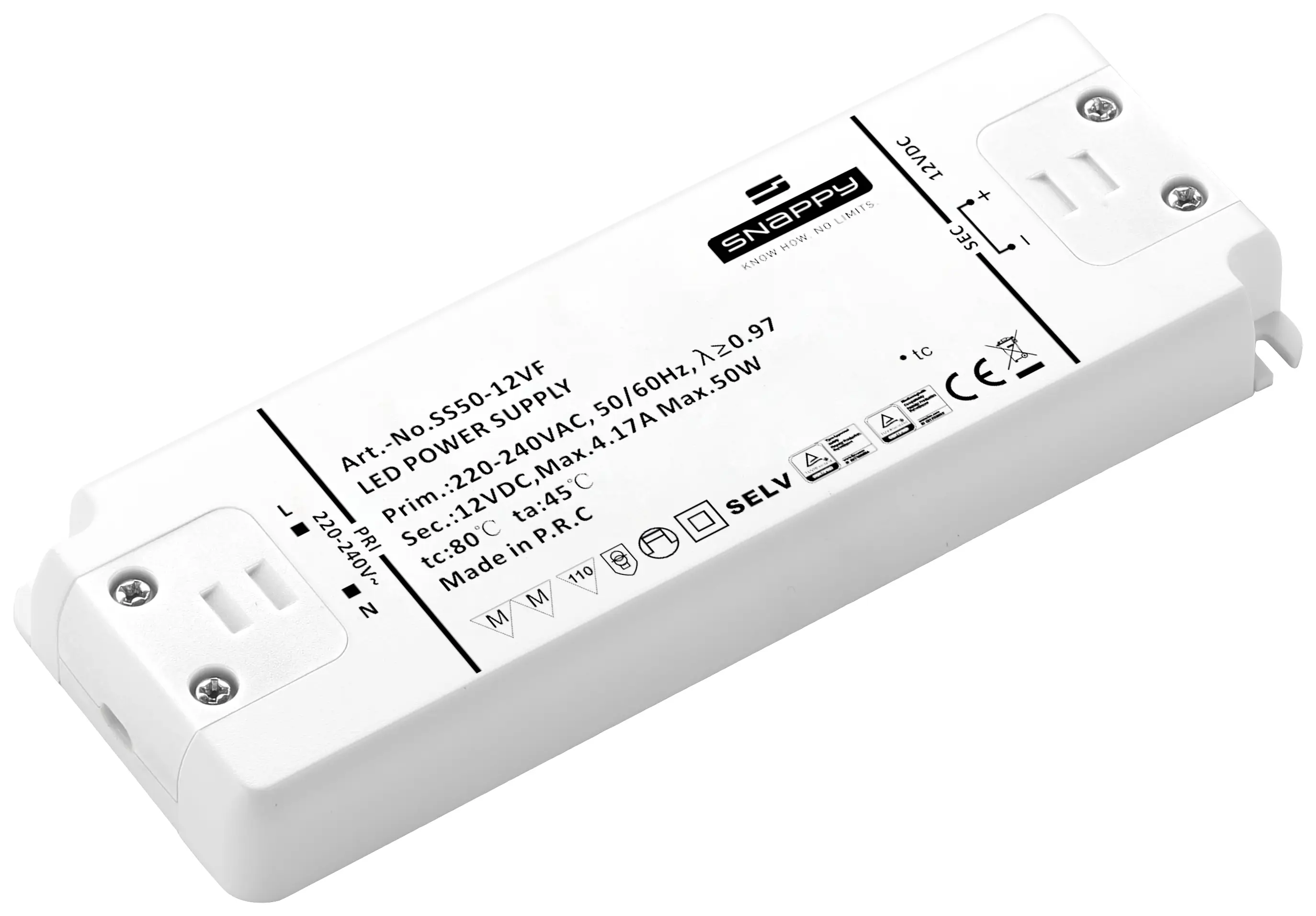 Світлодіодний трансформатор Dehner Elektronik, драйвер світлодіода, постійна напруга 50 Вт, 2,08 A, захист від перевантаження 24 В