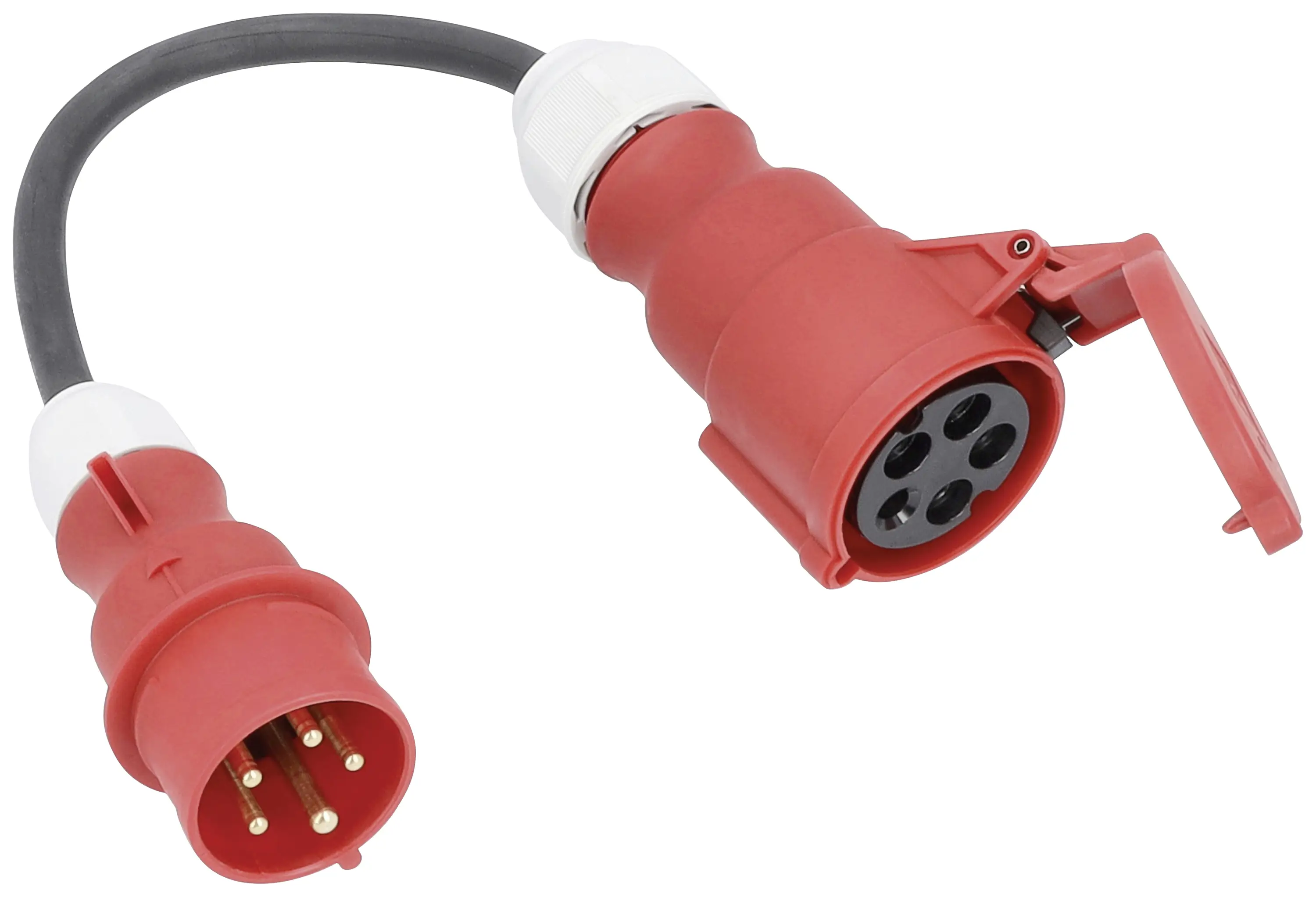 Адаптер AS Schwabe Adaptleitung E6 61376, розетки: 1, H07RN-F 5G 2,5 мм², 400 В, 16 А, 0,3 м