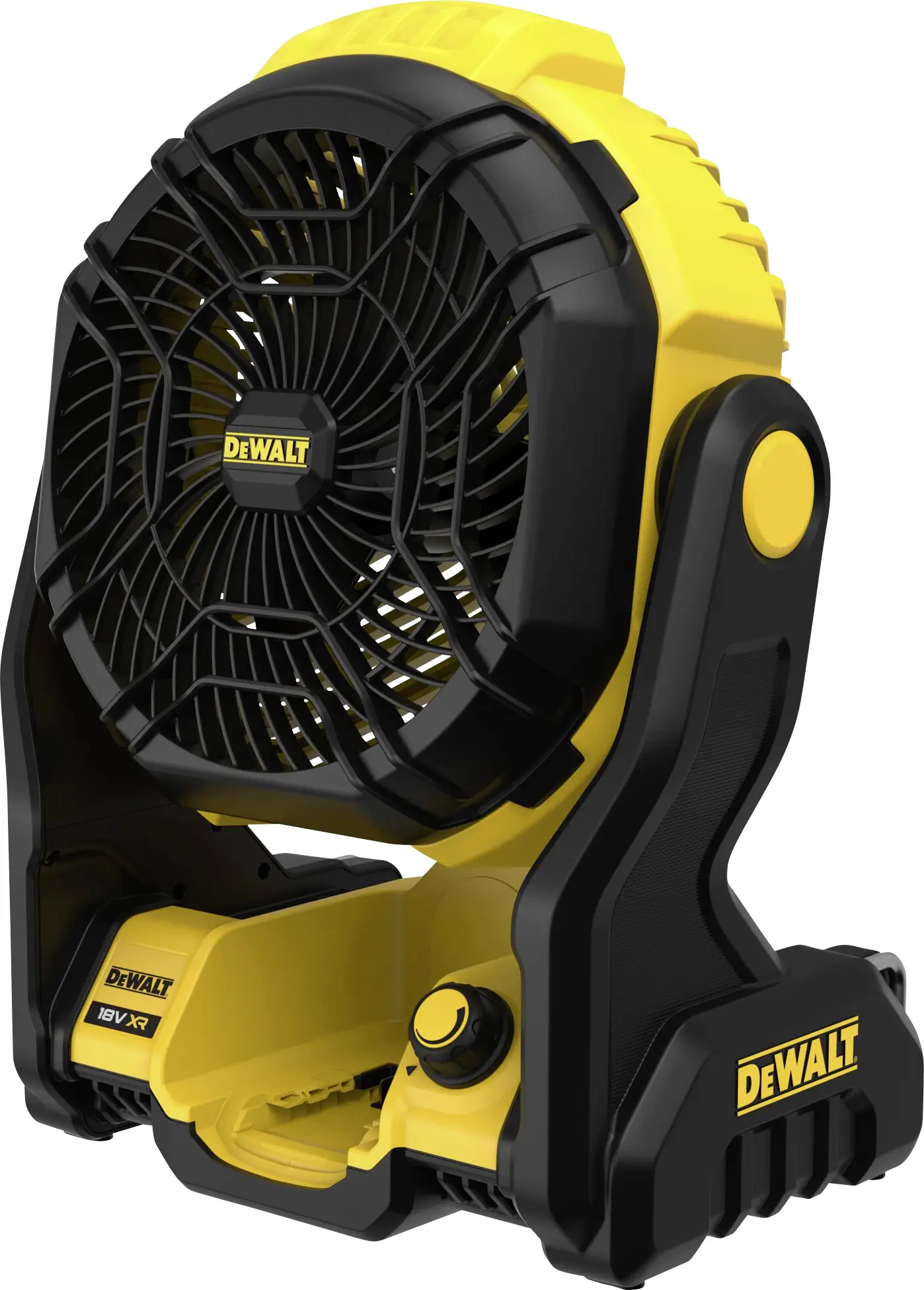Беспроводная воздуходувка DEWALT DEWDCE512N (диаметр 176 мм), работающая от аккумулятора.