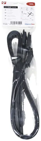Кабельні стяжки HellermannTyton SOFTFIX XXL-TPU-BK (3) 115-28898, 880 мм, TPU, 3 шт.