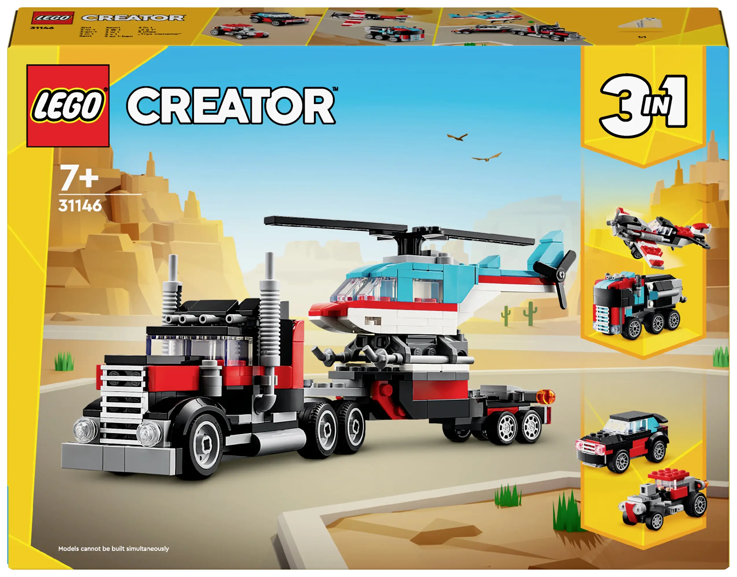 LEGO® CREATOR 31146 Низкорамный прицеп с вертолетом