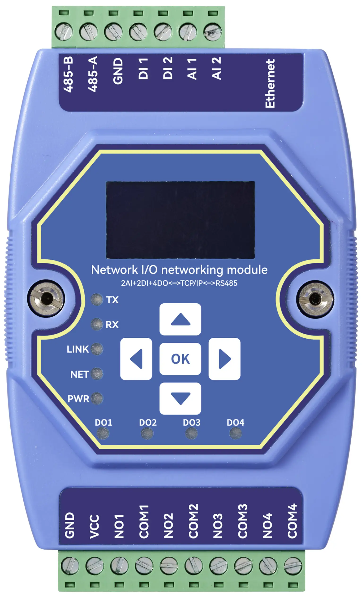 TRU COMPONENTS TC-ME31-AAAX2240 Інтерфейсний модуль Modbus-RTU, Modbus-TCP, Modbus Gateway, DI/O, аналоговий, RJ-45, RS-485 Кількі