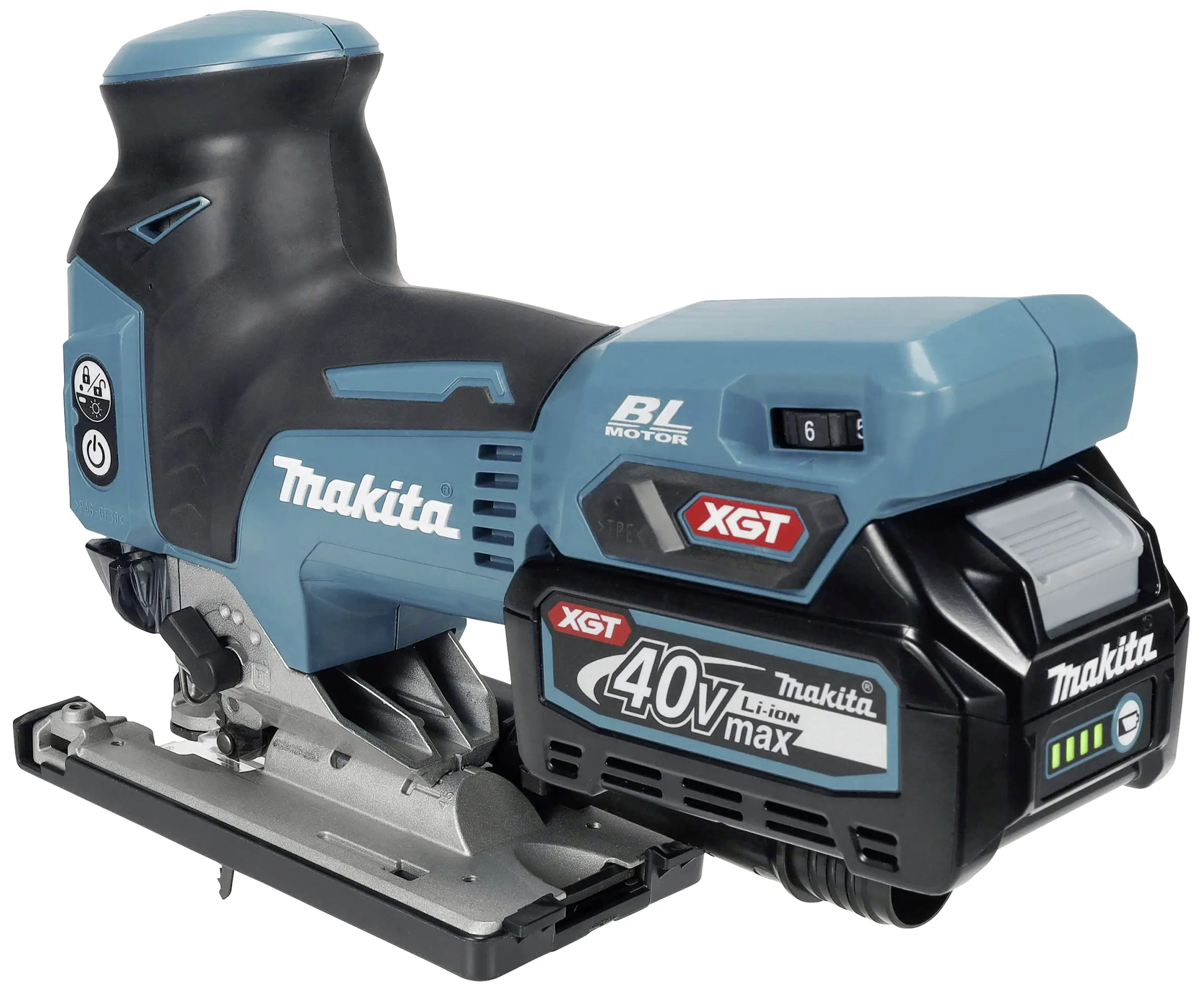 Аккумуляторная маятниковая пила Makita JV001GZ, бесщеточная, без аккумулятора, без зарядного устройства, 700 Вт, 40 В. Количество