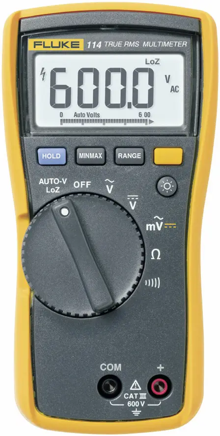 Калібрування мультиметра Fluke 114 (ISO) цифрове калібрування ISO CAT III 600 В Відображаються числа: 6000