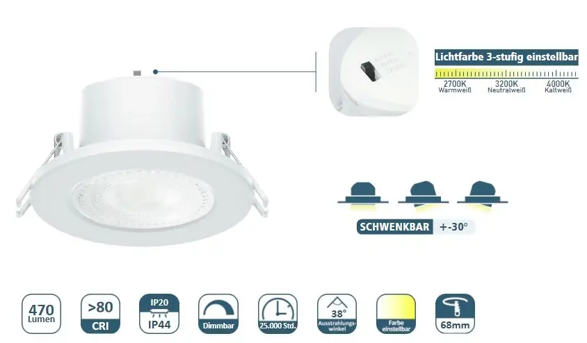 Світлодіодне освітлення салону Counttec SPA44-6W-XW 6 Вт 470 лм
