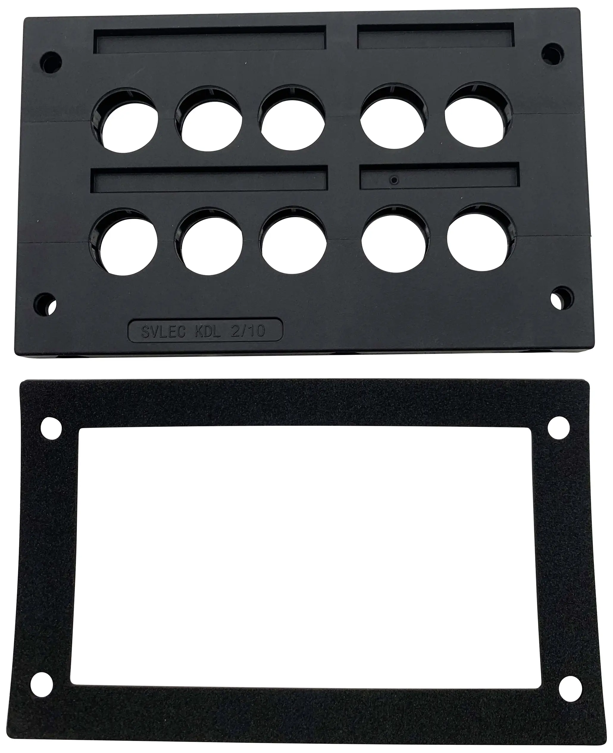 TRU COMPONENTS TC-KDL 2/10 Вхідна планка для кабелю Максимальний монтажний діаметр 16 мм PA чорний 1 шт.