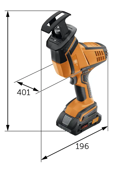 Fein ASAS 18-21 K AS Set Cordless Sabre Saw 71330162000 в комплекте: 2 аккумулятора, зарядное устройство, кейс 18 В 4 А·ч