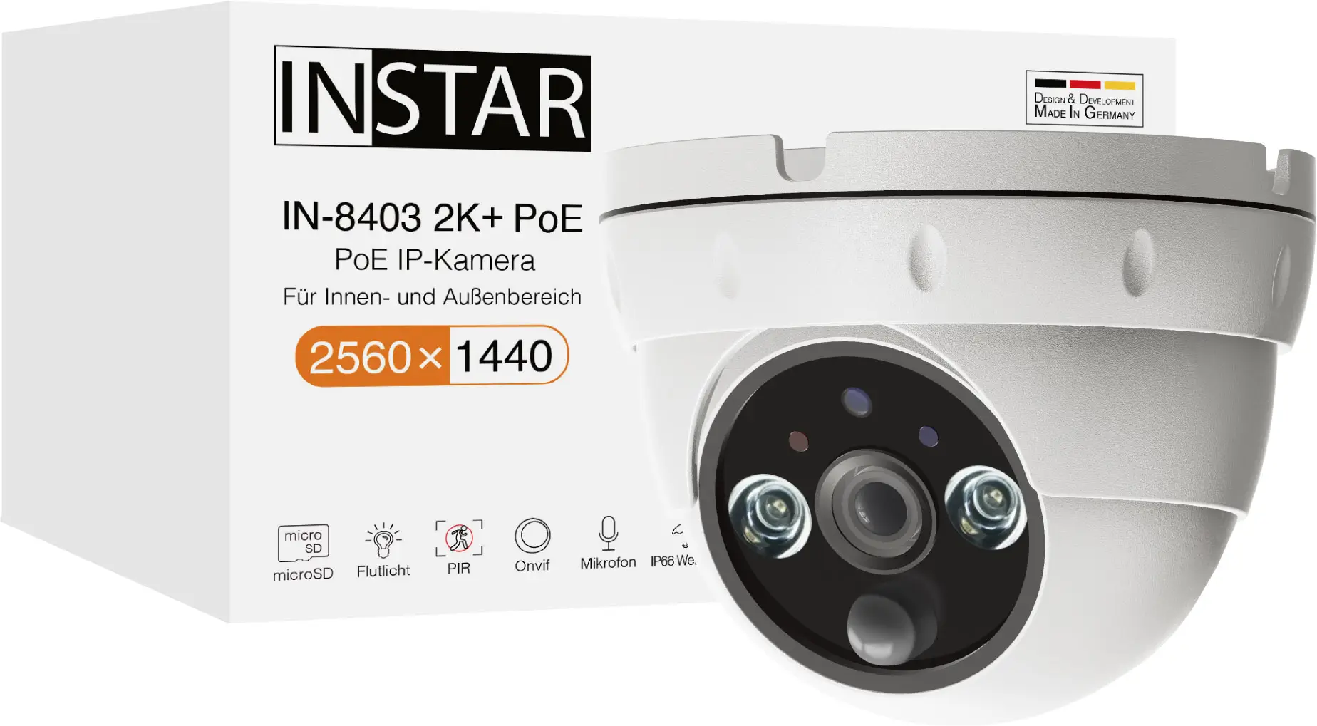 IP-камера відеоспостереження INSTAR IN-8403 2K+ POE ws 14082 LAN 2560 x 1440 пікселів